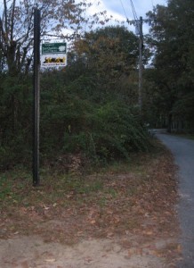 Rail trail sign