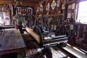 John milling hemlock planks