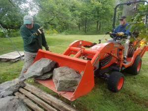 dumping rocks