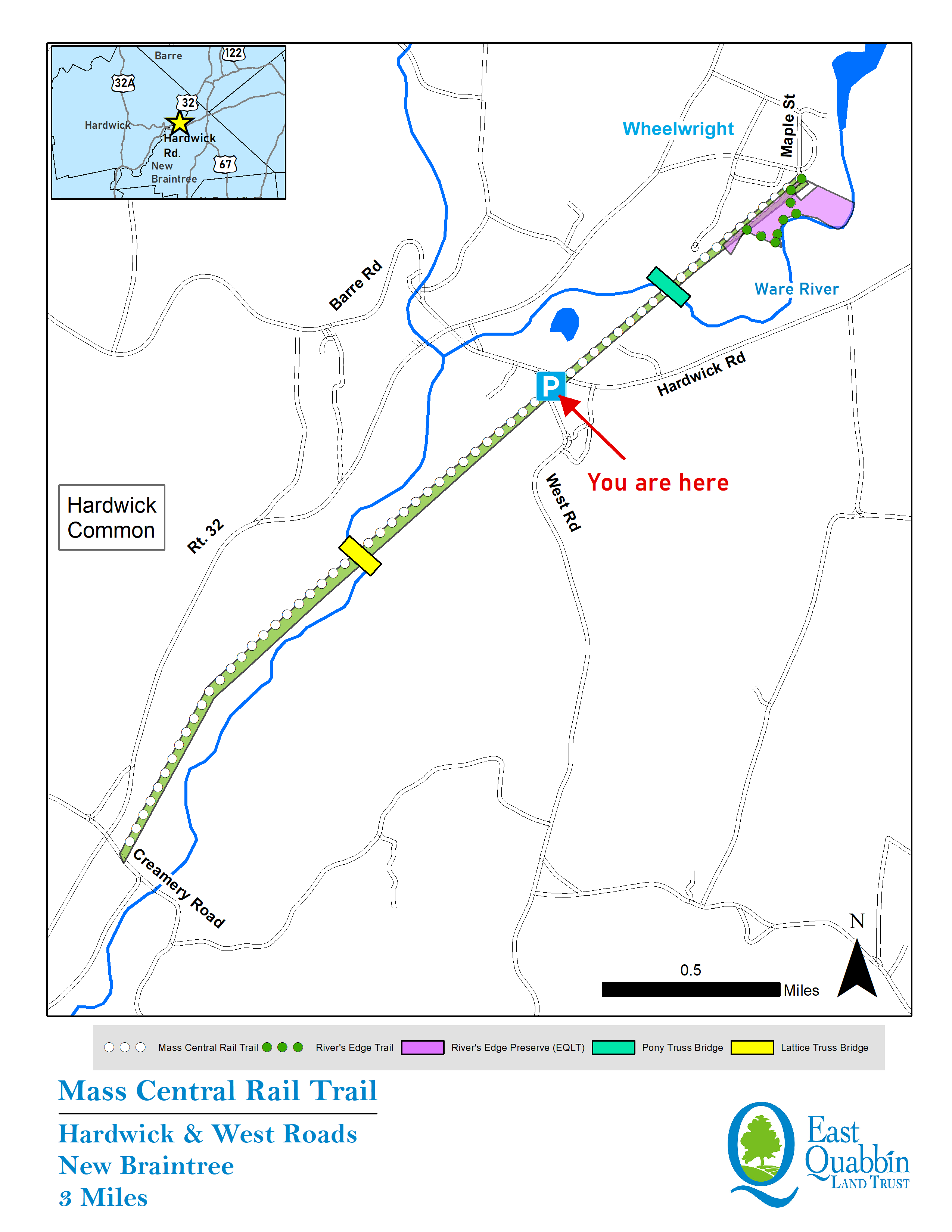 Massachusetts Rail Trail Map